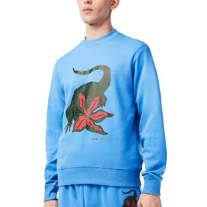 Lacoste x Netflix Stranger Things S Demogorgon Sweatshirt Blue Organic Cotton